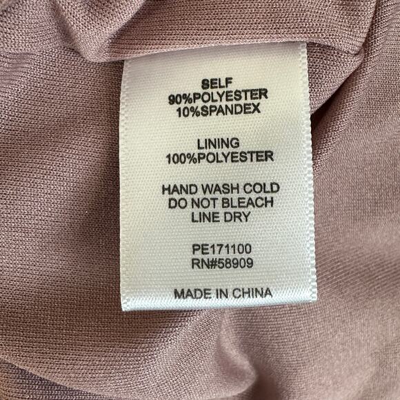 Gianni Bini Midi Dress Womens M Pink Velvet Off Shoulder Formal Event Cocktail - Picture 6 of 6